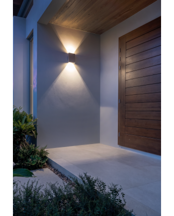 HUEZ * APLIQUE LED IP65 5+5W 3000K CORTEN